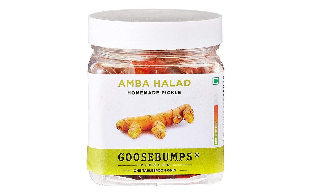Goosebumps Amba Halad Homemade Pickle   Glass Jar  250 grams